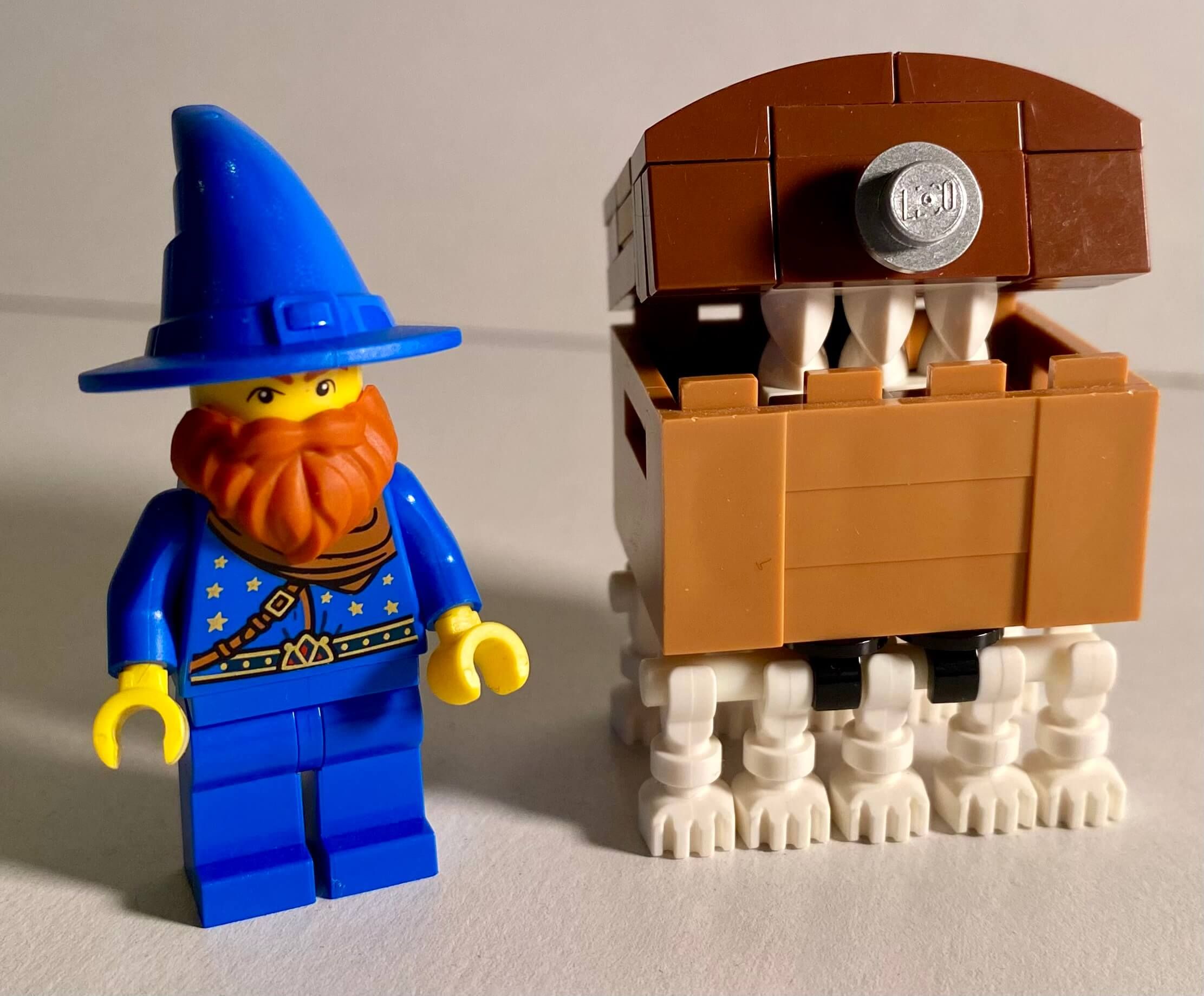 Lego of The Luggage, with Rincewind standing there too.
